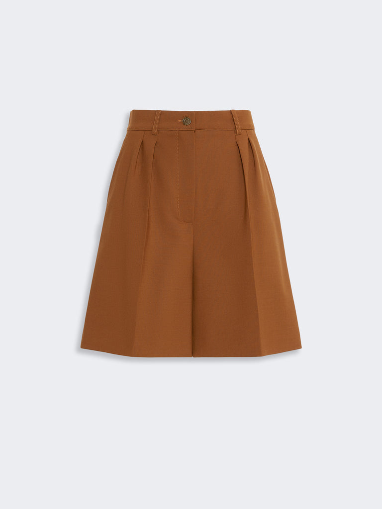 max mara شورت مزدوج صوفي برمودا من القماش