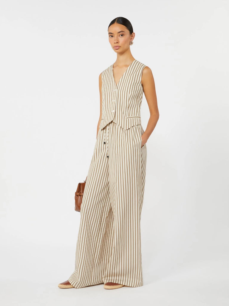 max mara جيليه مخطط من القطن والحرير