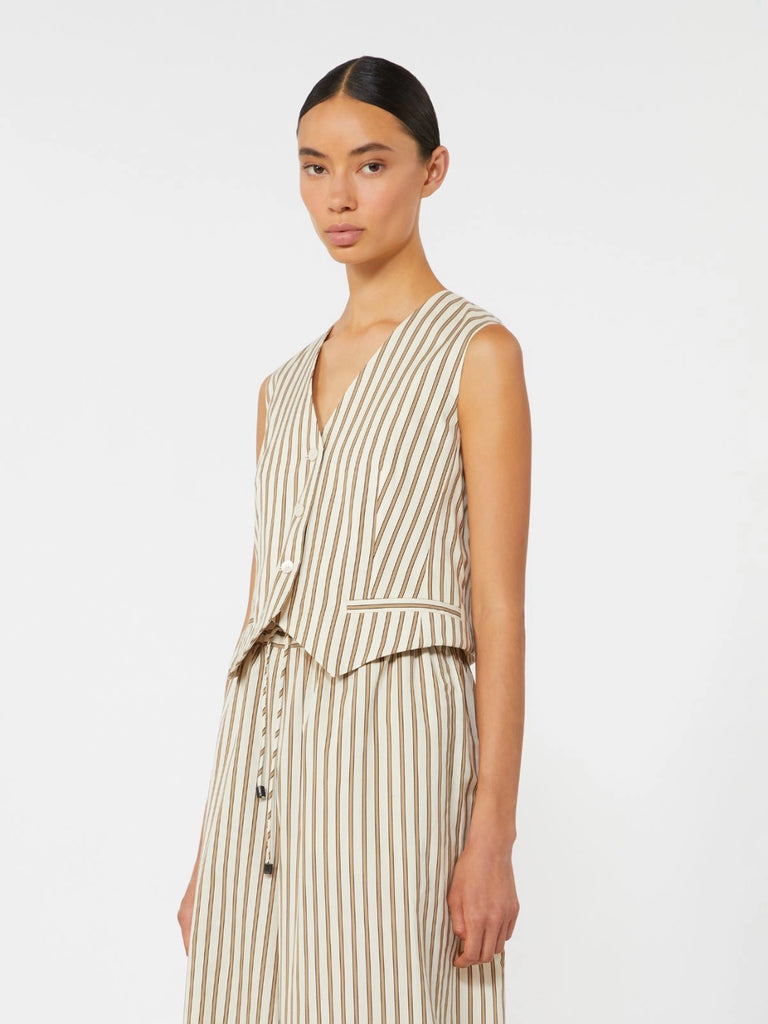 max mara جيليه مخطط من القطن والحرير