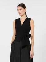 max mara compact cady cropped gilet for women