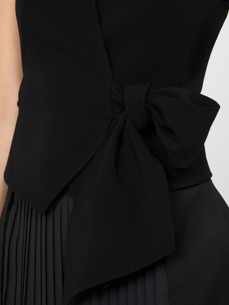 max mara compact cady cropped gilet