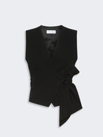Compact Cady Cropped Gilet for Women - Black - Max Mara KSA