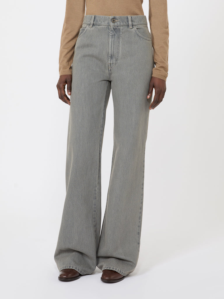 Straight-fit denim trousers