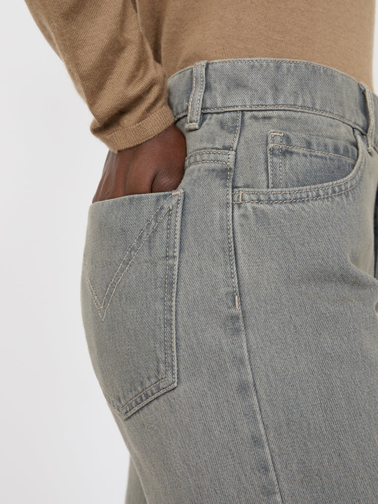 Straight-fit denim trousers