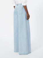 Wide Leg Denim Jeans for Women - Light Blue - Max Mara KSA