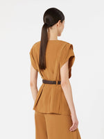 Cady blouse with flounce