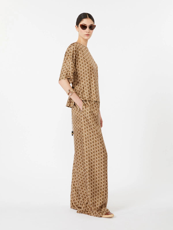 max mara printed silk blouse for women
