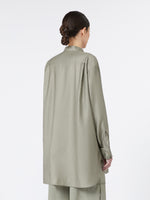 Oversized cotton satin shirt