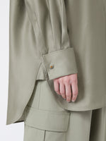 Oversized cotton satin shirt