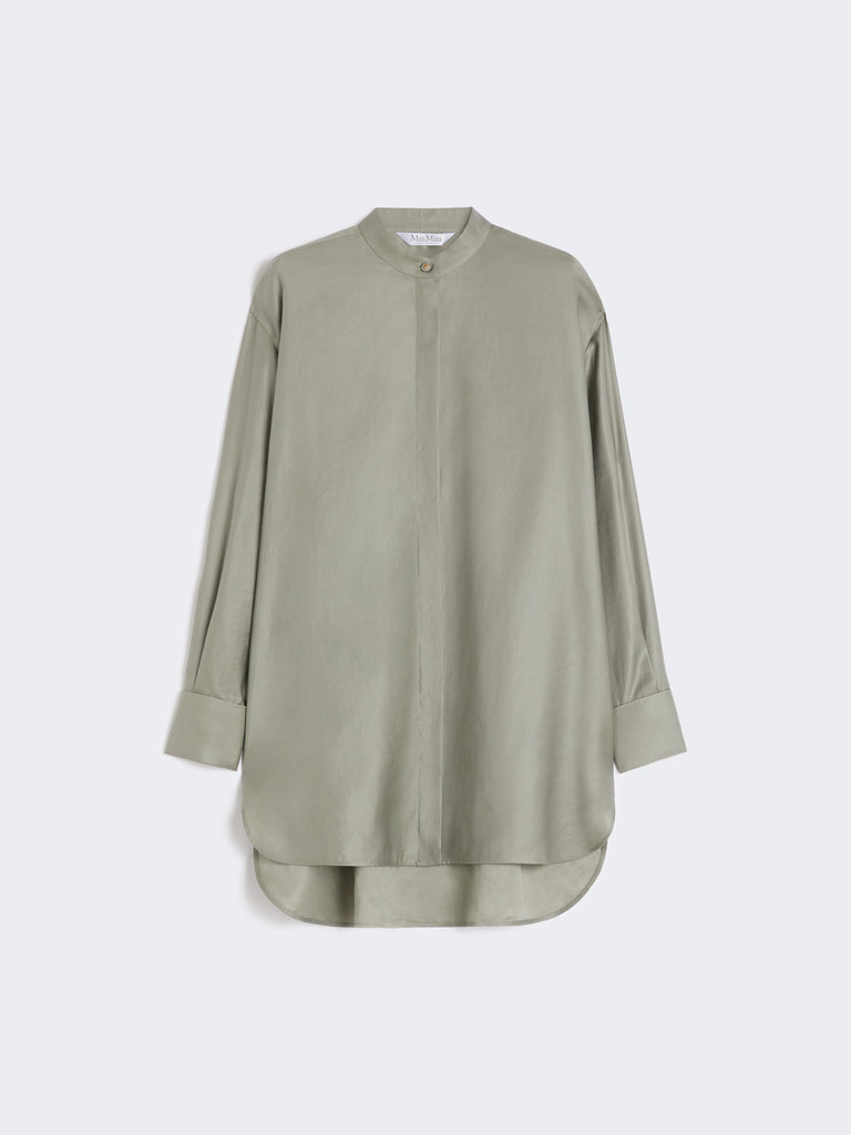 Oversized cotton satin shirt