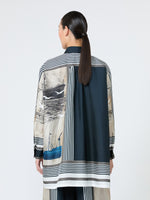 max mara oversized printed silk shirt for women