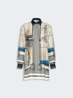 max mara oversized printed silk shirt for women