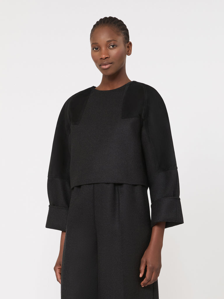 max mara wool flannel blouse