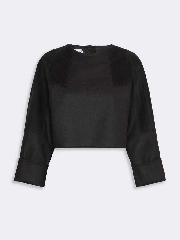 max mara wool flannel blouse