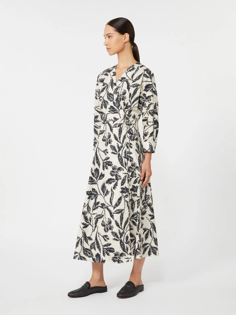 Printed poplin dress