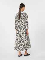 Printed poplin dress