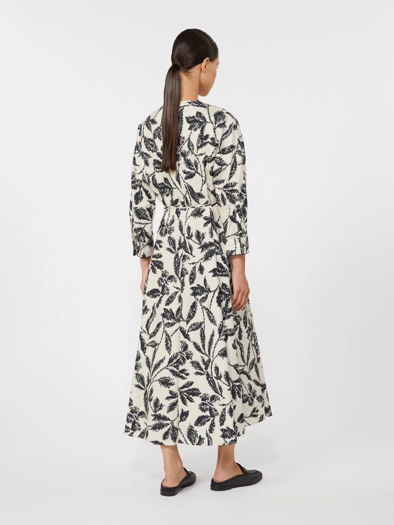 Printed poplin dress