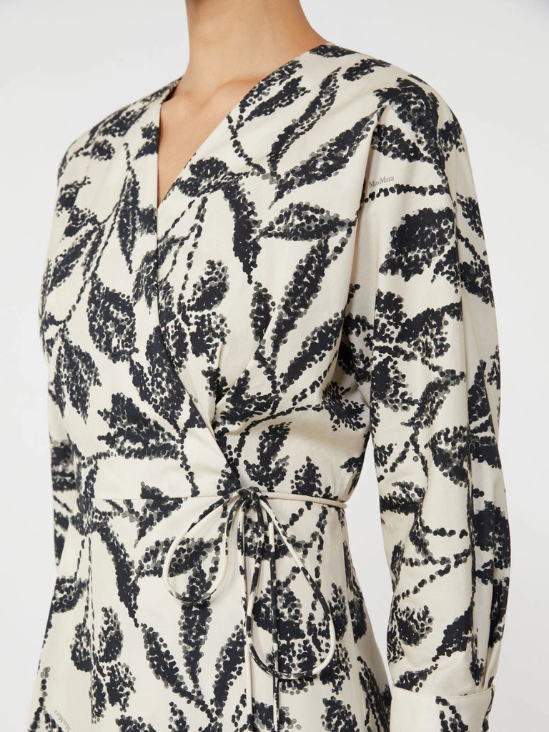 Printed poplin dress