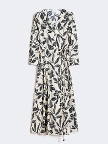 Printed poplin dress