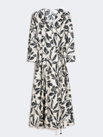 Printed poplin dress