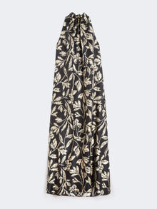 Printed silk twill dress