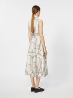 Printed Mikado shirt dress