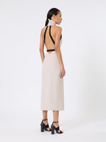 Wool And Cotton Canvas Dress for Women - Beige - Max Mara KSA
