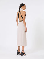 Wool and cotton canvas dress