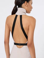 Wool and cotton canvas dress