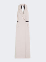 Wool And Cotton Canvas Dress for Women - Beige - Max Mara KSA