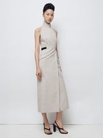Wool And Cotton Canvas Dress for Women - Beige - Max Mara KSA