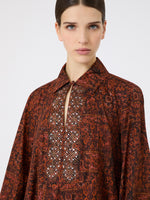 Printed cotton kaftan dress