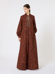 Printed cotton kaftan dress
