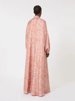 Printed twill kaftan dress