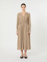 Washed silk canvas dress