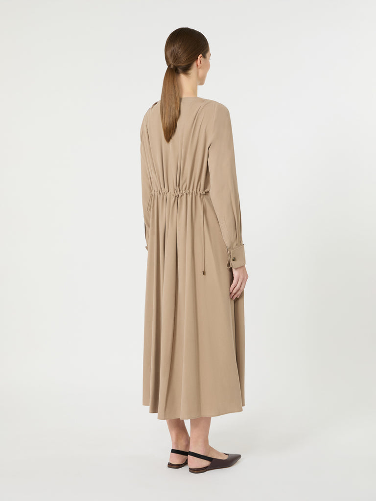 Washed silk canvas dress