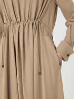 Washed silk canvas dress