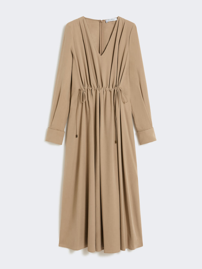 Washed silk canvas dress