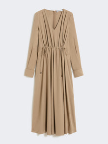 Washed silk canvas dress