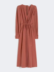 Washed silk canvas dress