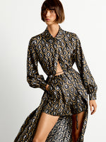 max mara printed silk twill shirt dress for women