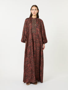 max mara long silk dress with plastron for women