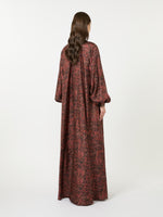 max mara long silk dress with plastron for women