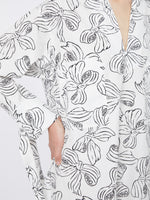 Printed cotton shirt dress