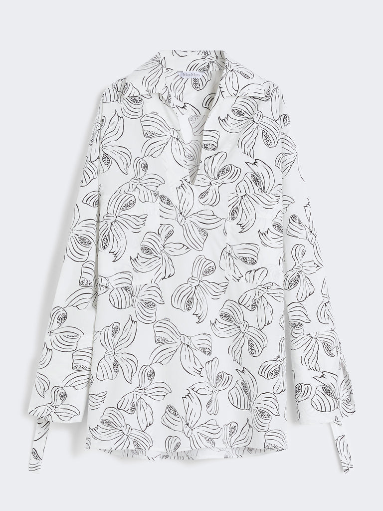 Printed cotton shirt dress