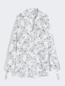 Printed cotton shirt dress