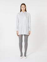 Short, printed-silk shirt dress