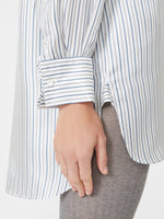 Short, printed-silk shirt dress