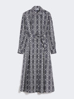Printed twill shirt dress