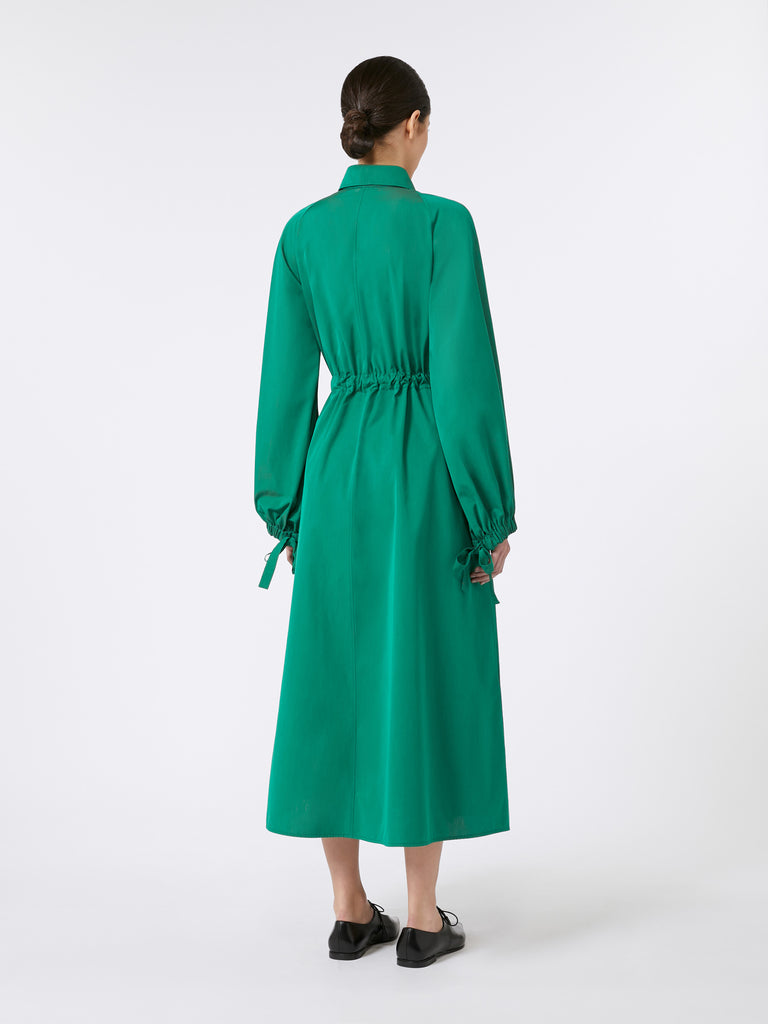 Long taffeta shirt dress